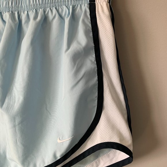 Nike Dri Fit Shorts - Sky Blue with Navy & White Stripes - Running or Athletic! - Picture 3 of 4